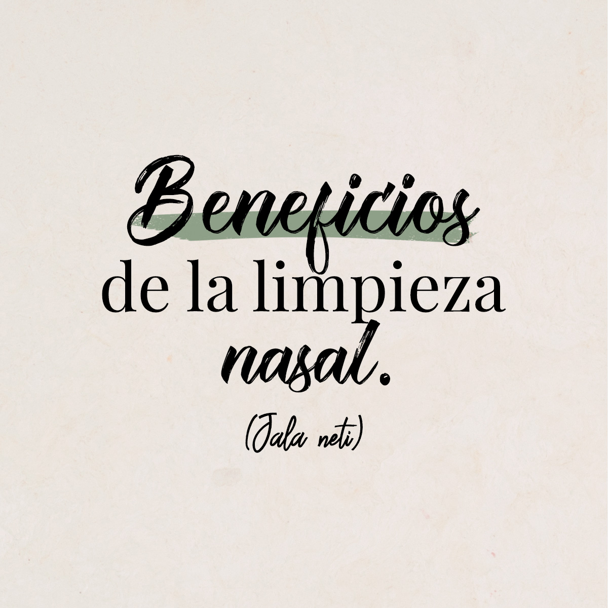 Beneficios de la limpieza nasal